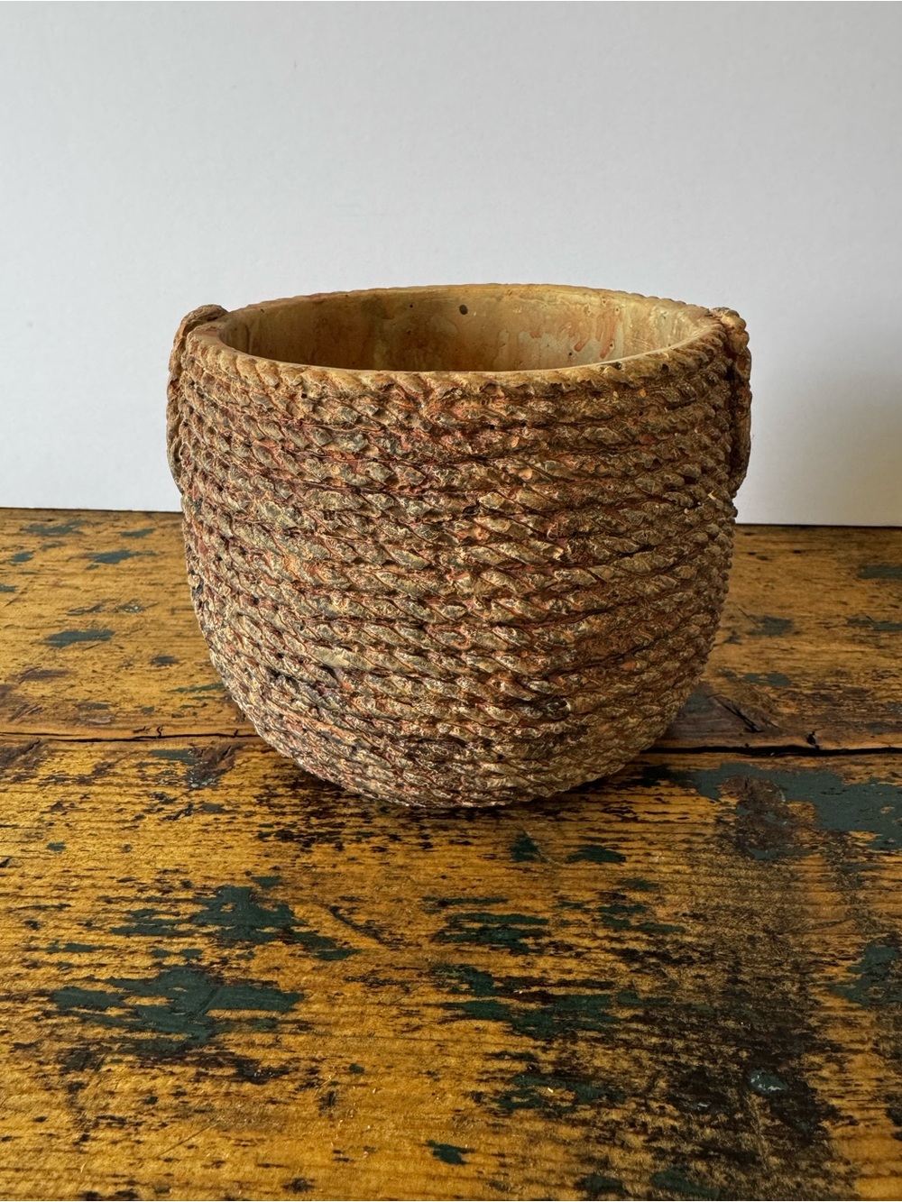 Concrete Natural Rope Look Planter Pot